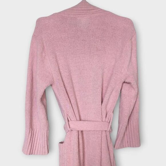 Natori Womens Robe Sz‎ XS Pink Fleece Cozy Mellow Belt Pockets Sleepwear - Picture 4 of 9
